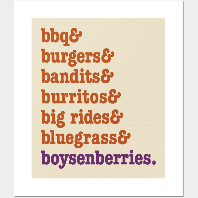 bbq and boysenberries Wall Art by frankpepito